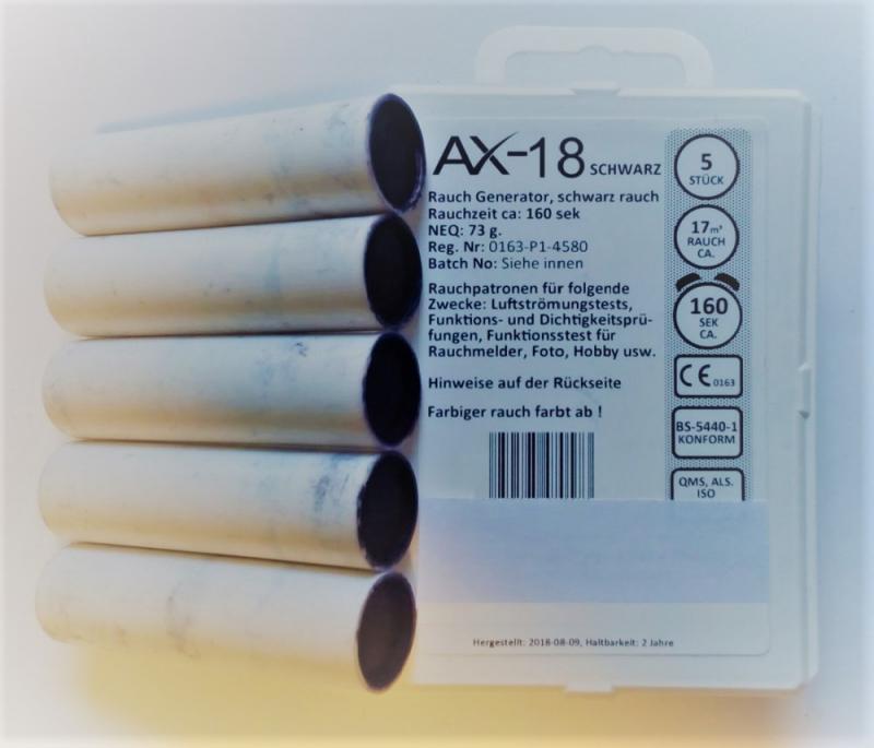 5 Rauchpatronen AX 18 schwarz